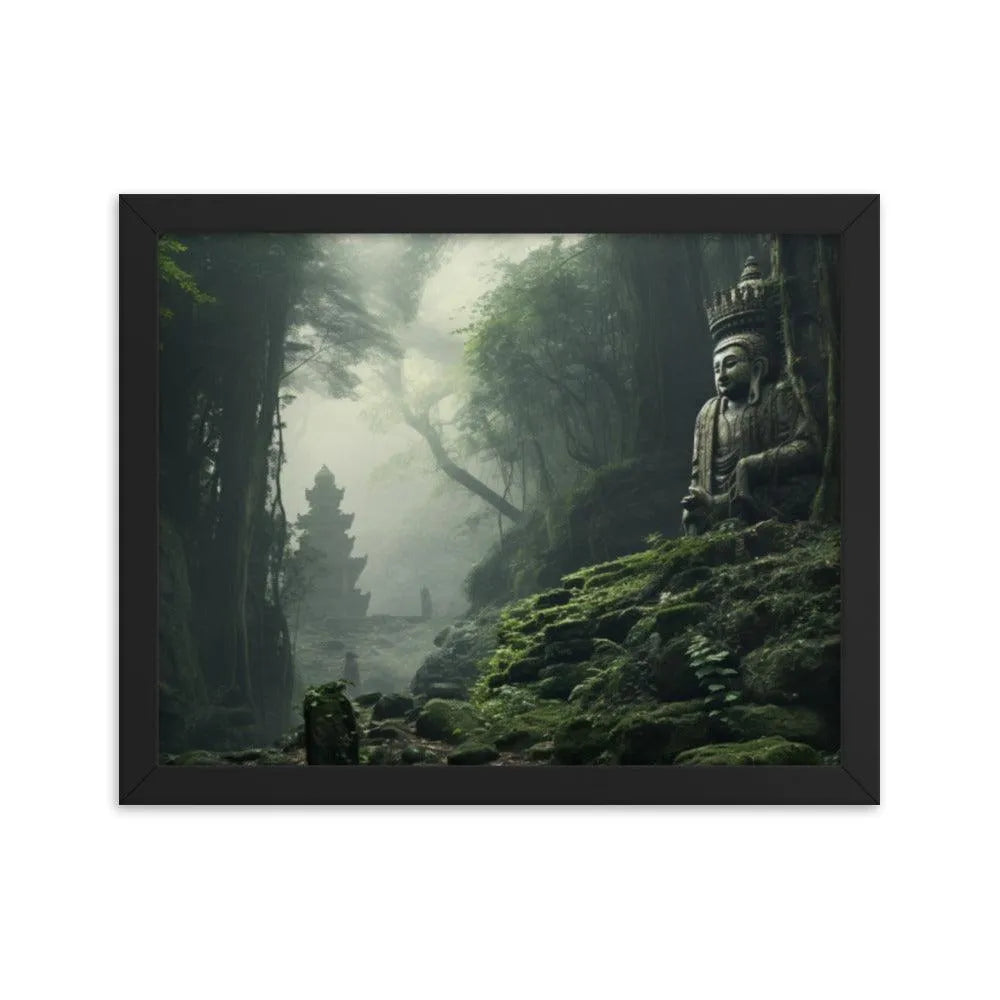 India Zen Forest Buddhism Natural Framed Poster - Oh Posters