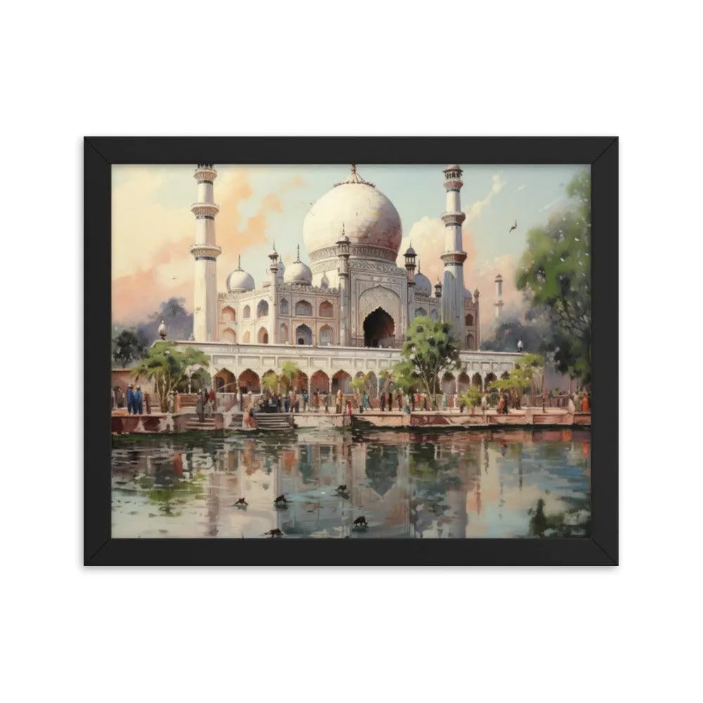 India Mosque Painting Framed Poster - Oh Posters