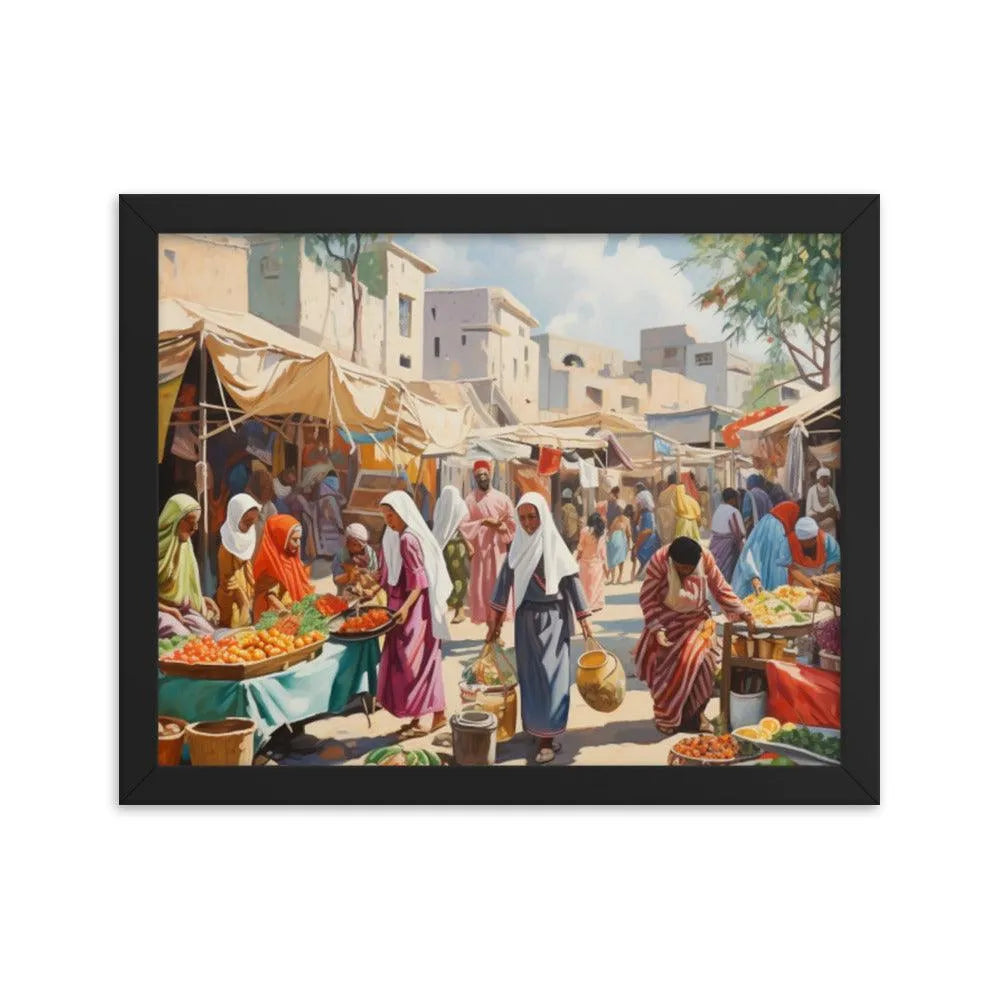 Egyptian Street Market Painting Framed Poster - Oh Posters