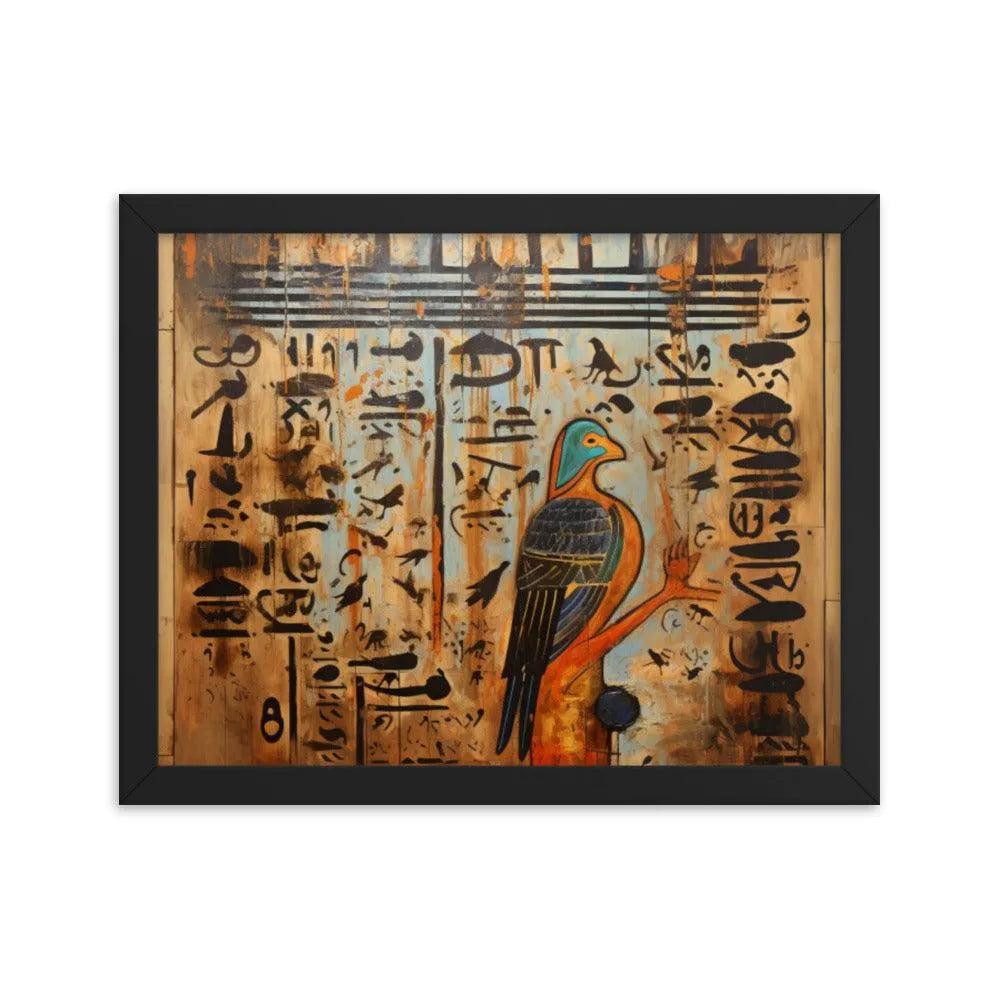 Hieroglyphic Calligraphy Ancient Egypt Framed Poster - Oh Posters