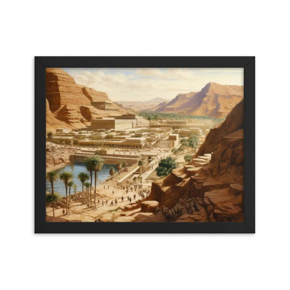 The Valley of the Kings Ancient Egypt Landmark Painting Framed Poster - Oh Posters