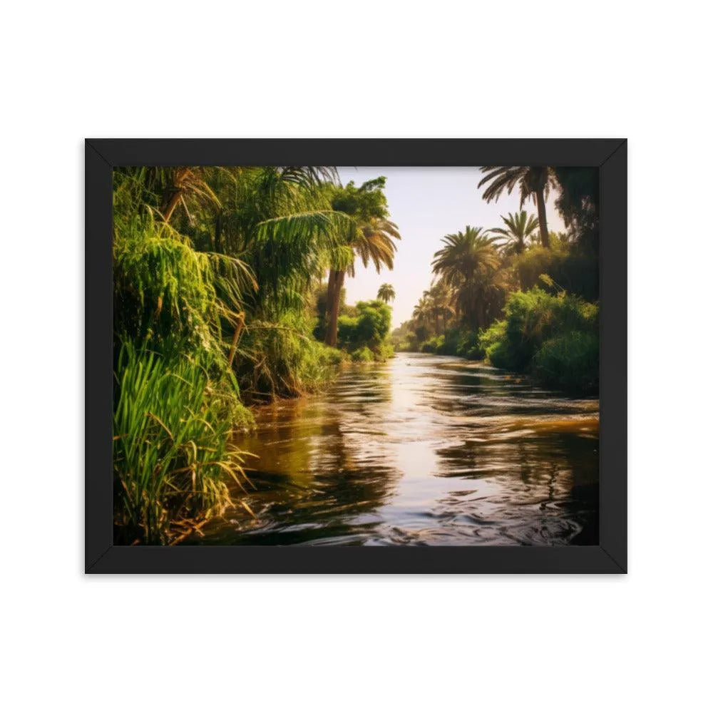 River Nile Delta Egypt Natural Framed Poster - Oh Posters