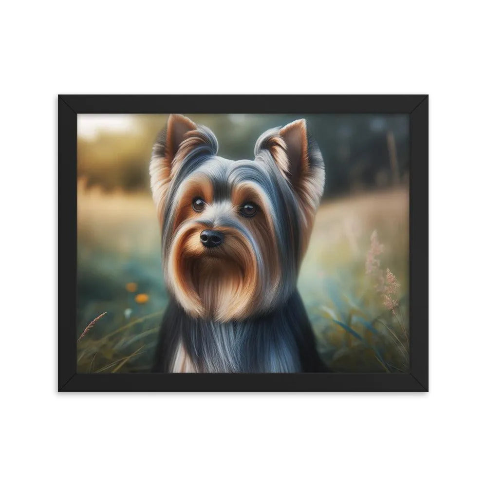 Detailed Australian Silky Terrier Natural Landscape Framed Poster - Oh Posters