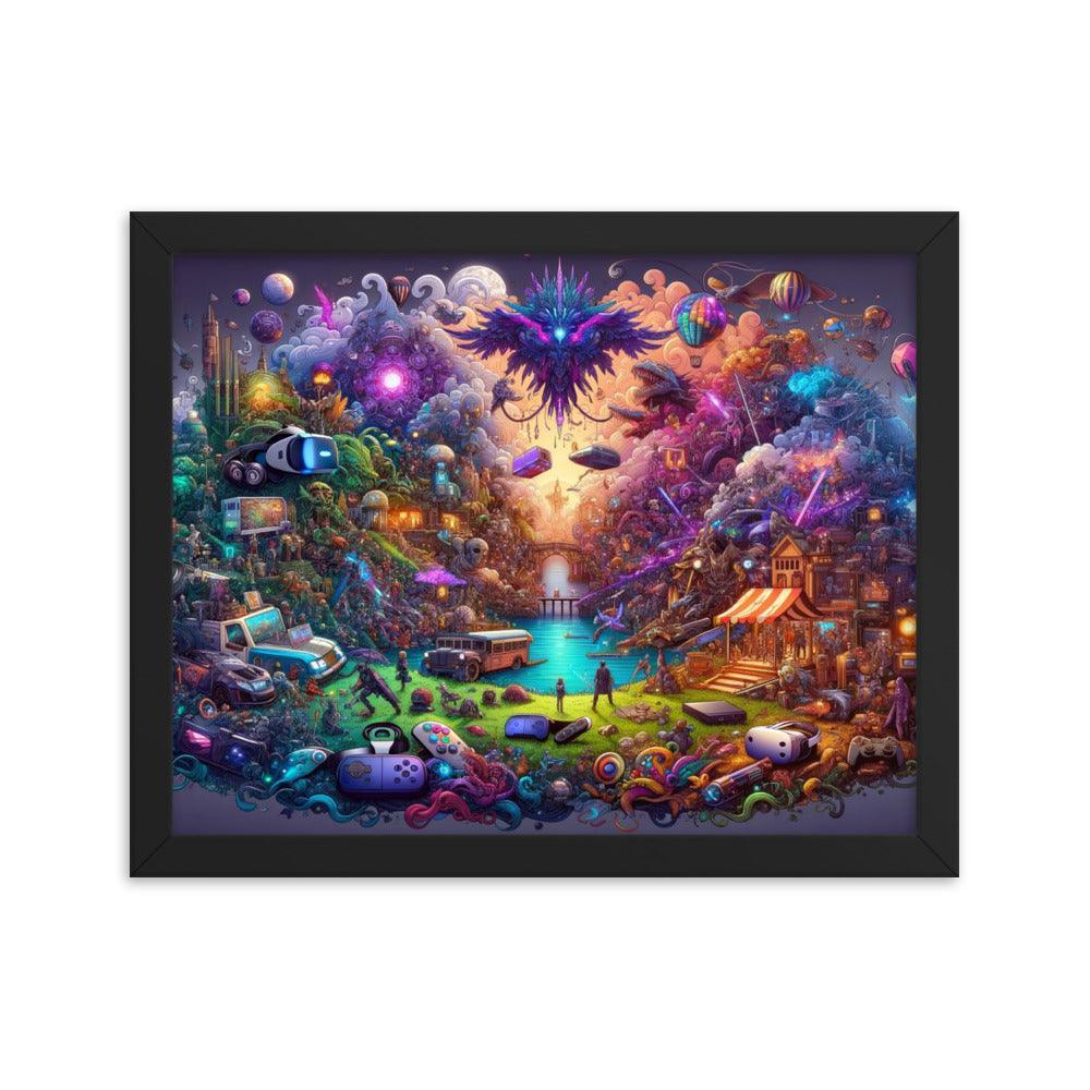 Fantasy Gaming World Epic Adventure Digital Art Framed Poster - Oh Posters