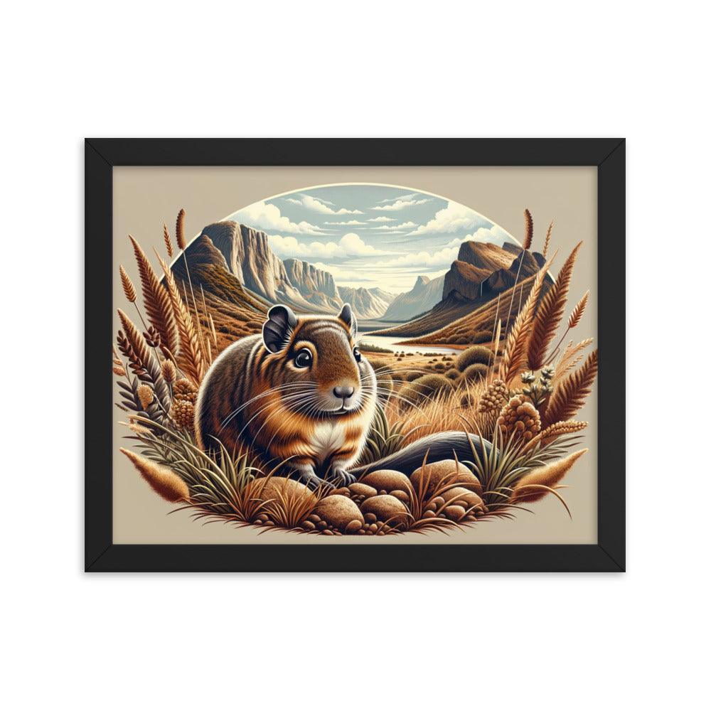 Degu Canyon Vista Detailed Artwork Framed Poster - Oh Posters