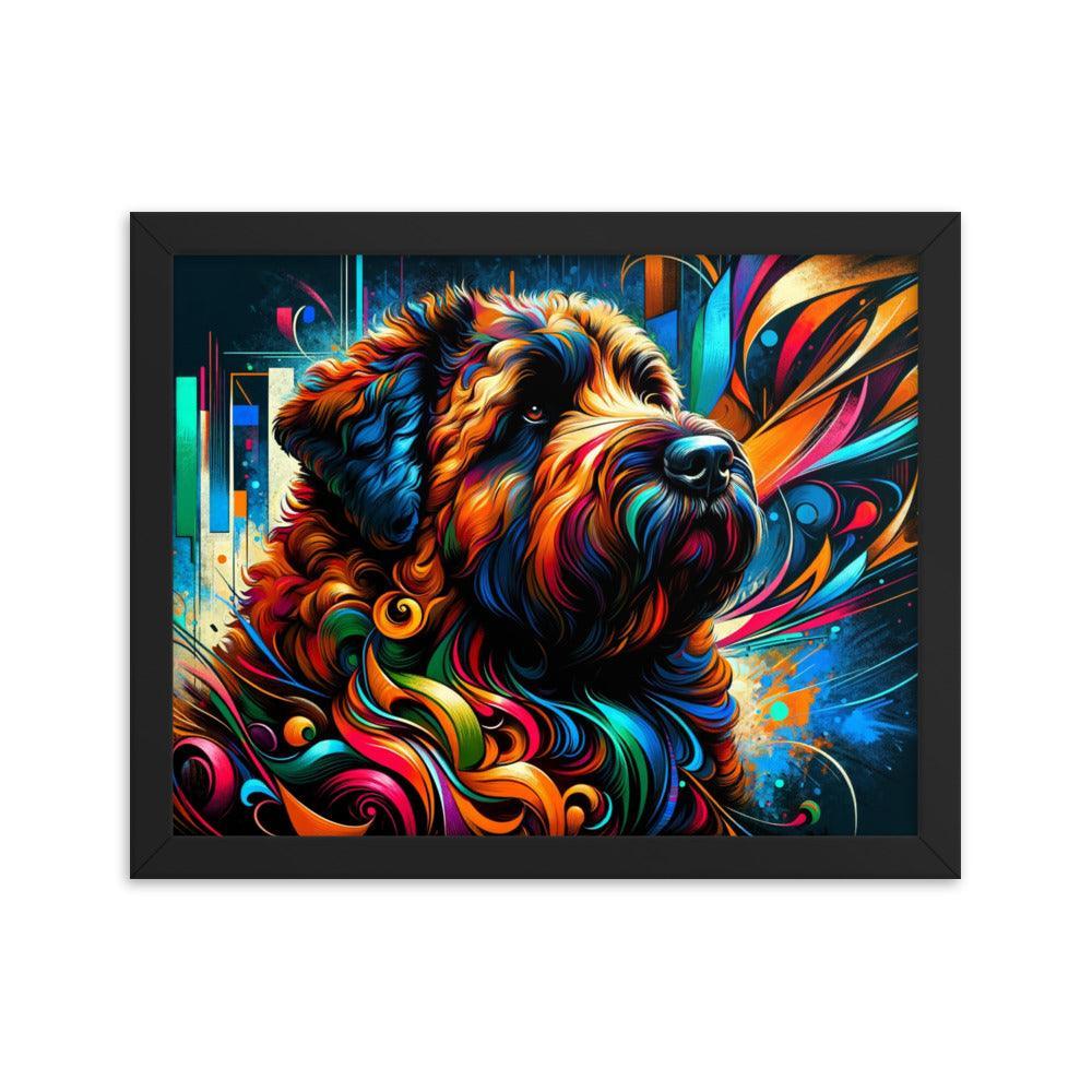 Bouvier des Flandres Vivid Whirlpool Art Framed Poster - Oh Posters