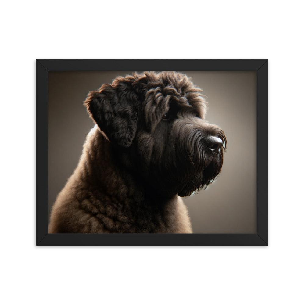 Bouvier Des Flandres Dog Portrait Elegant Framed Poster - Oh Posters