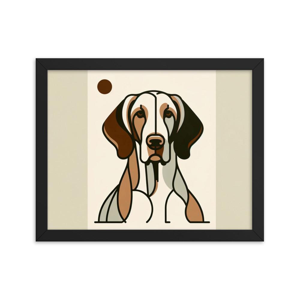 Bracco Italiano Dog Stylized Lines Art Framed Poster - Oh Posters