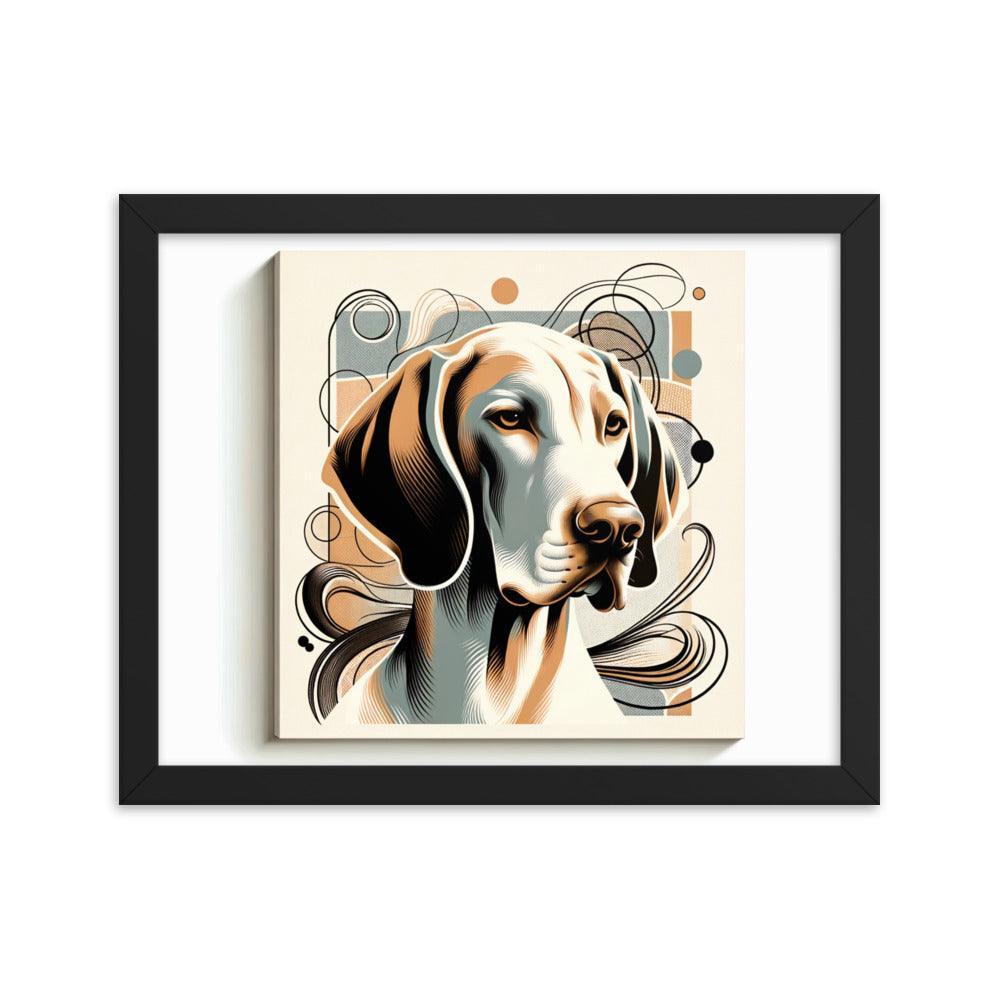 Chic Bracco Italiano Art Deco Inspired Design Framed Poster - Oh Posters