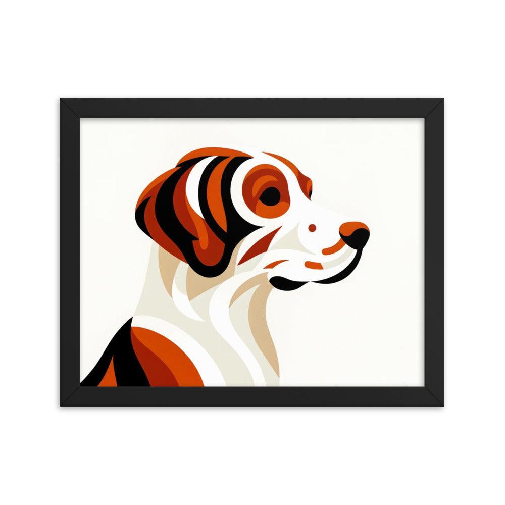 Brittany Spaniel Dog Minimalist Vivid Art Framed Poster - Oh Posters