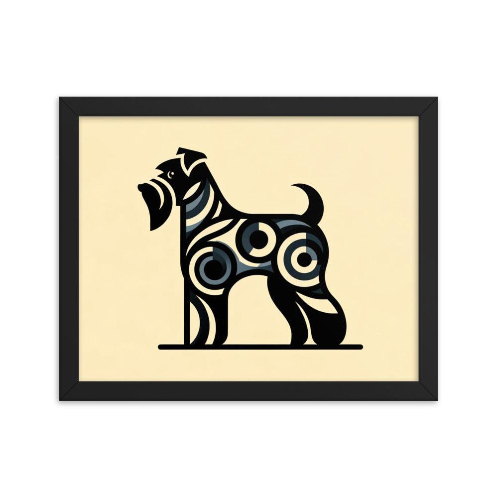 Cesky Terrier Modern Simple Forms and Minimalist Art Framed Poster - Oh Posters