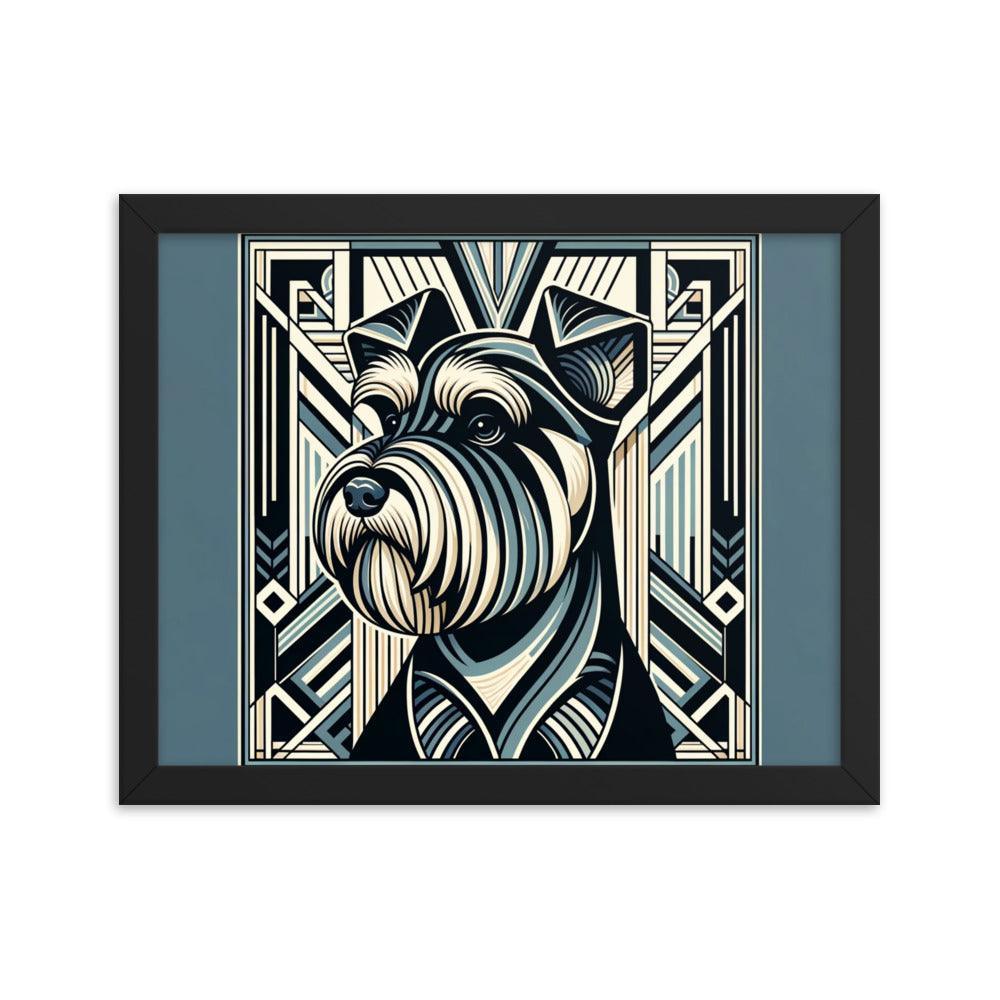 Cesky Terrier Art Deco Style Framed Poster - Oh Posters