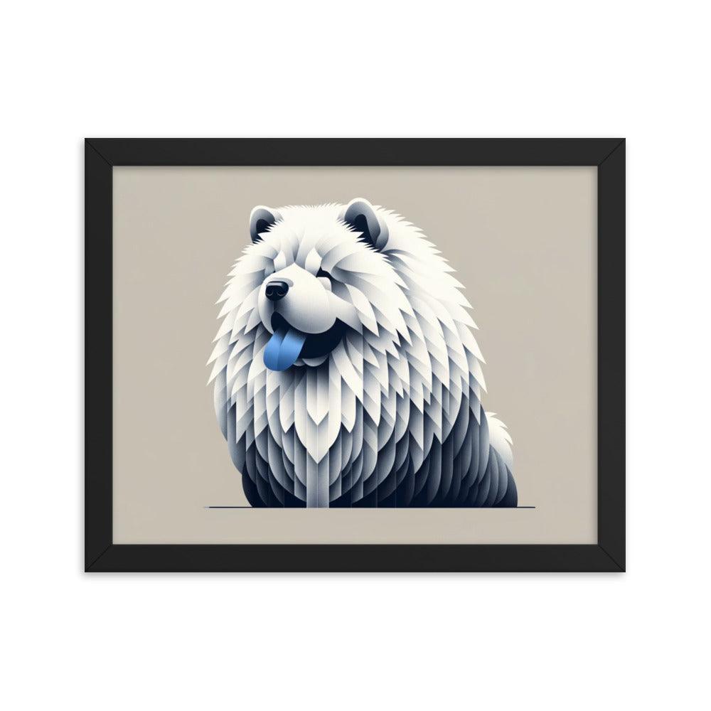 Chow Chow Modern Geometric Art Framed Poster - Oh Posters