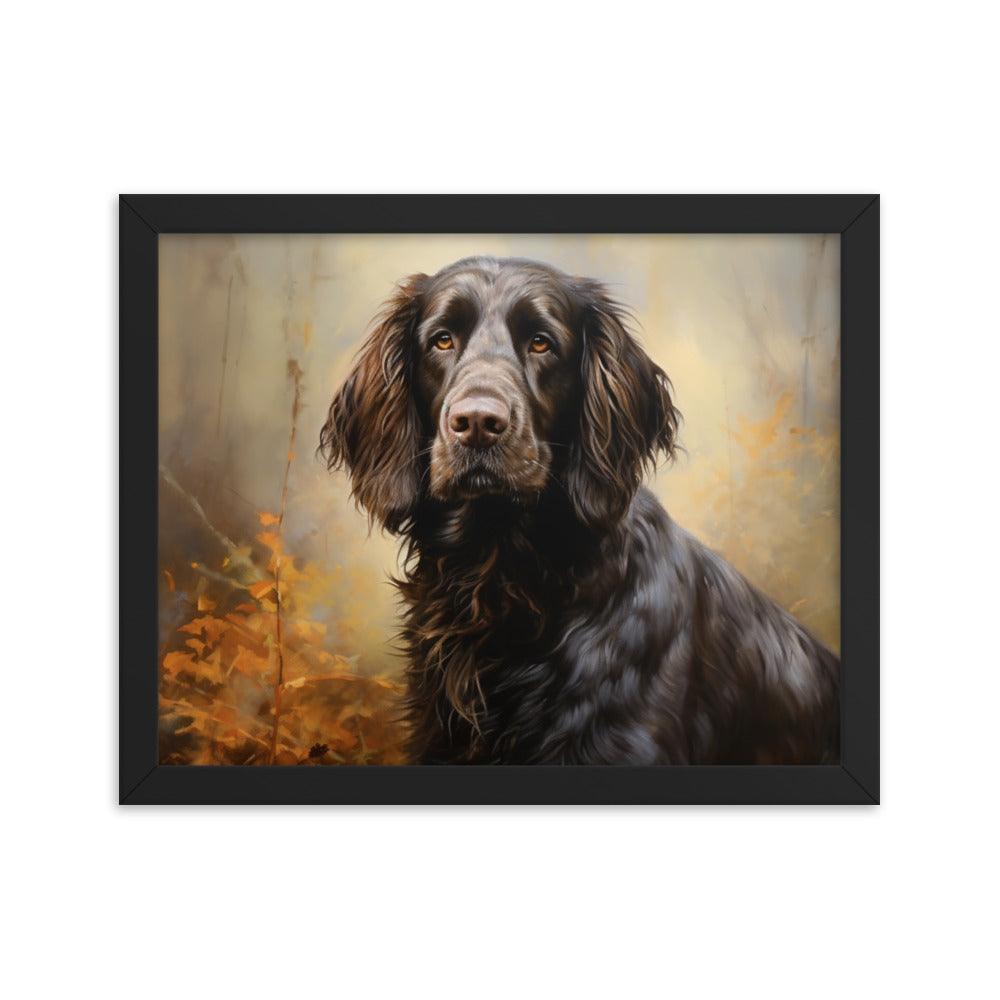 German Longhaired Pointer Majestic Stance Portrait Framed Poster - Oh Posters