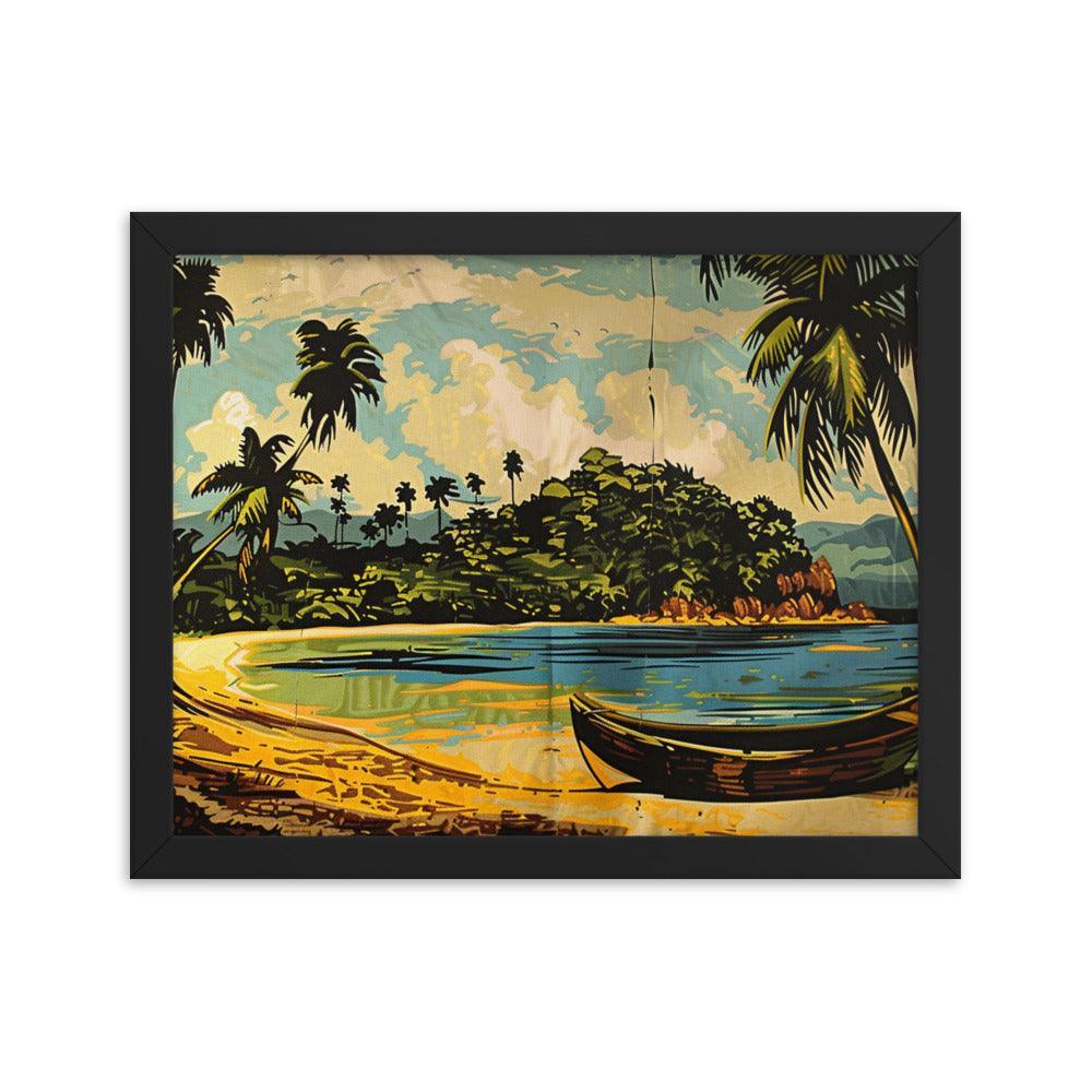 Guinea Tropical Beach Vintage Art Framed Poster - Oh Posters