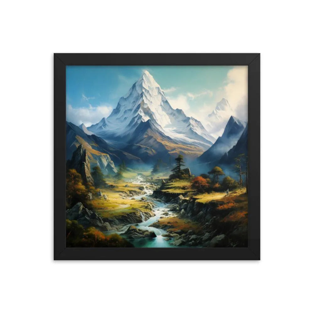 Himalayas Mountain Snow Landmark Framed Poster - Oh Posters