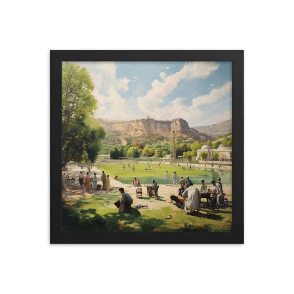 Pakistan Park Cricket-Ground Painting Framed Poster - Oh Posters