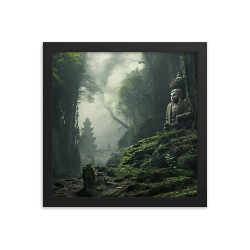 India Zen Forest Buddhism Natural Framed Poster - Oh Posters