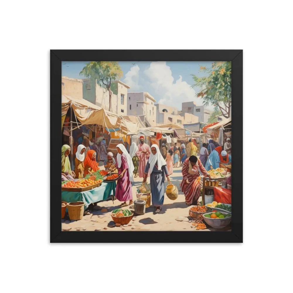 Egyptian Street Market Painting Framed Poster - Oh Posters