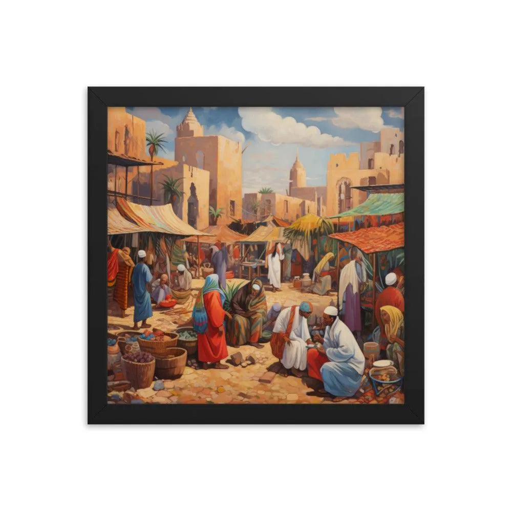 Egyptian Street Market Painting Framed Poster - Oh Posters