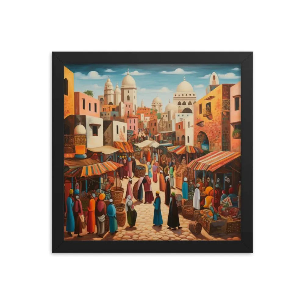 Egyptian Street Market Painting Framed Poster - Oh Posters