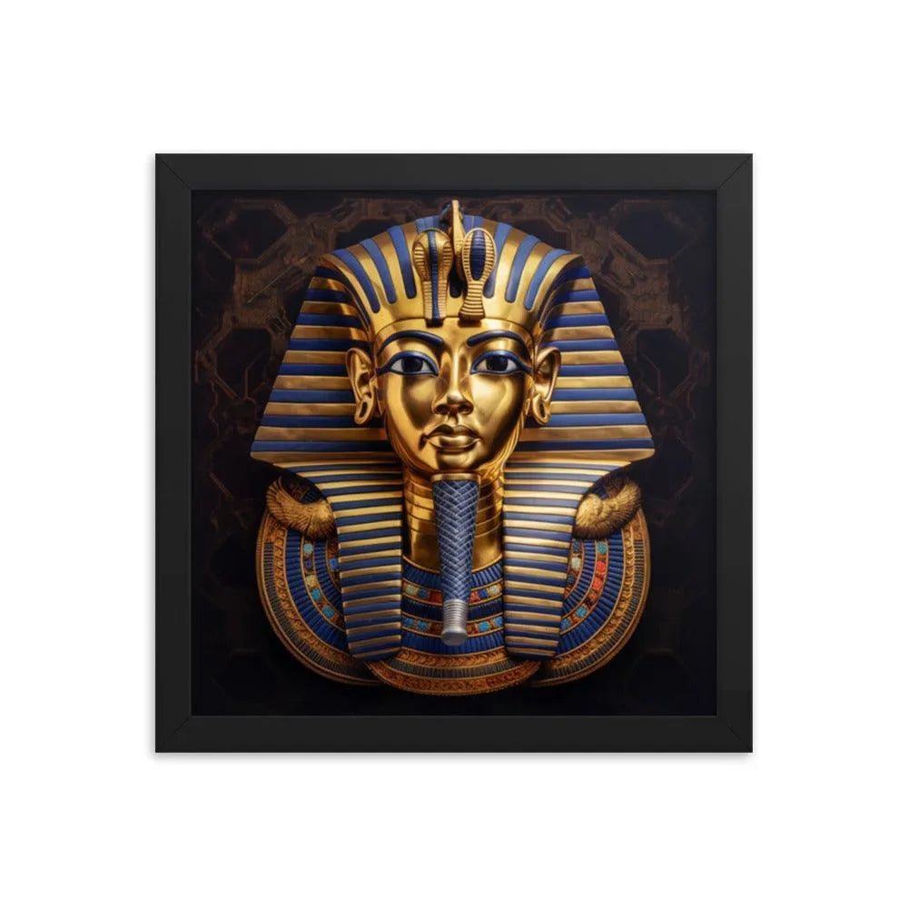 Pharaoh Tutankhamun Mask Ancient Egypt Framed Poster - Oh Posters