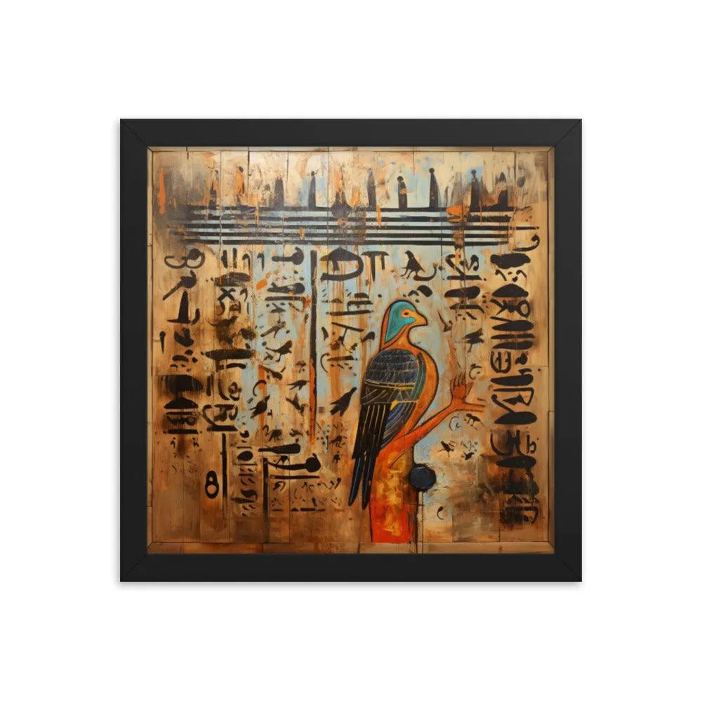 Hieroglyphic Calligraphy Ancient Egypt Framed Poster - Oh Posters