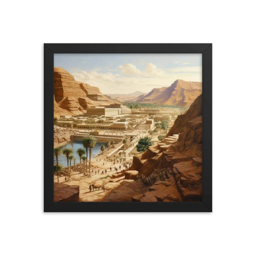 The Valley of the Kings Ancient Egypt Landmark Painting Framed Poster - Oh Posters