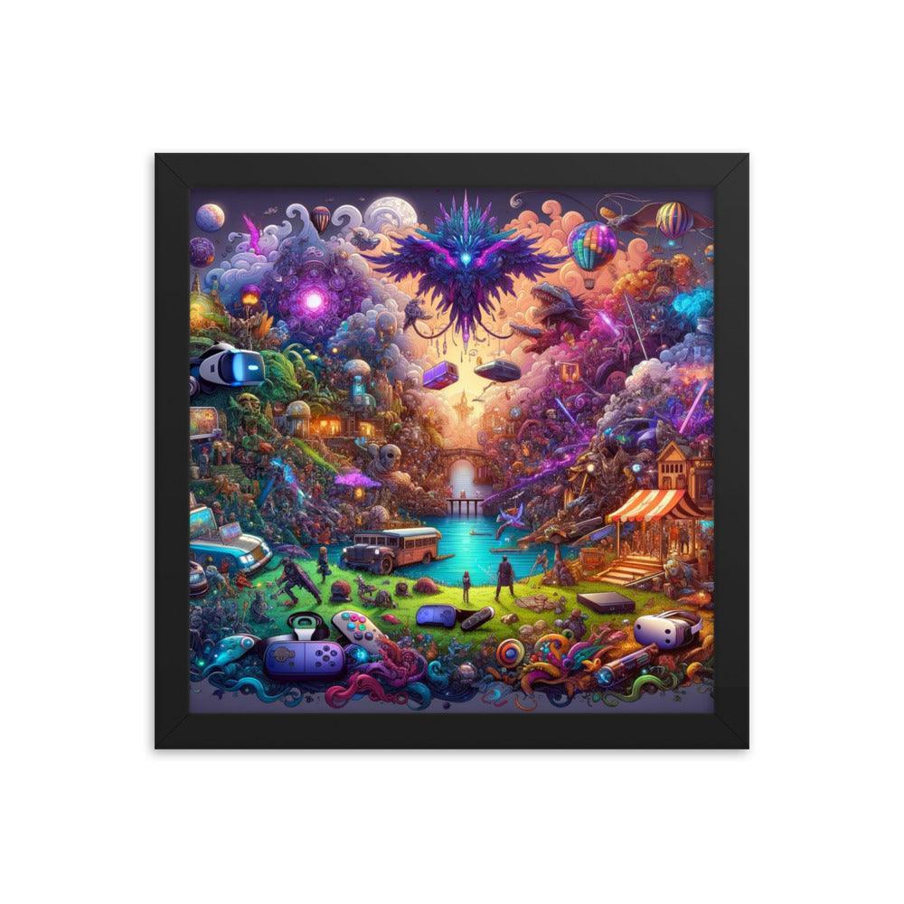 Fantasy Gaming World Epic Adventure Digital Art Framed Poster - Oh Posters