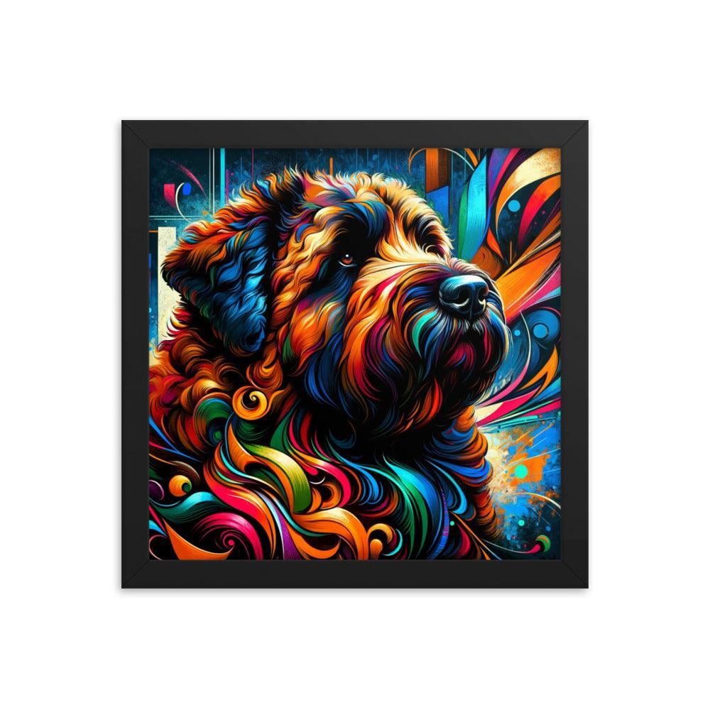 Bouvier des Flandres Vivid Whirlpool Art Framed Poster - Oh Posters