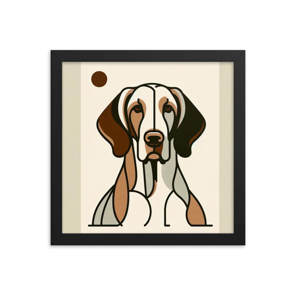 Bracco Italiano Dog Stylized Lines Art Framed Poster - Oh Posters