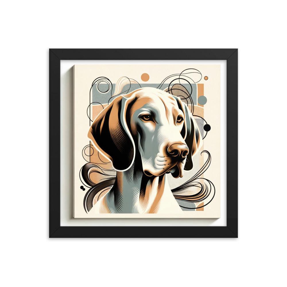 Chic Bracco Italiano Art Deco Inspired Design Framed Poster - Oh Posters