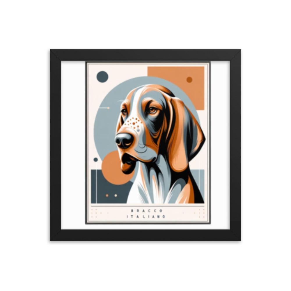 Chic Bracco Italiano Modern Art Framed Poster - Oh Posters