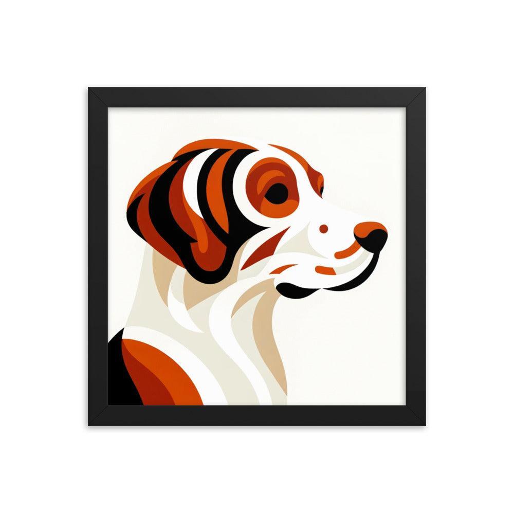 Brittany Spaniel Dog Minimalist Vivid Art Framed Poster - Oh Posters