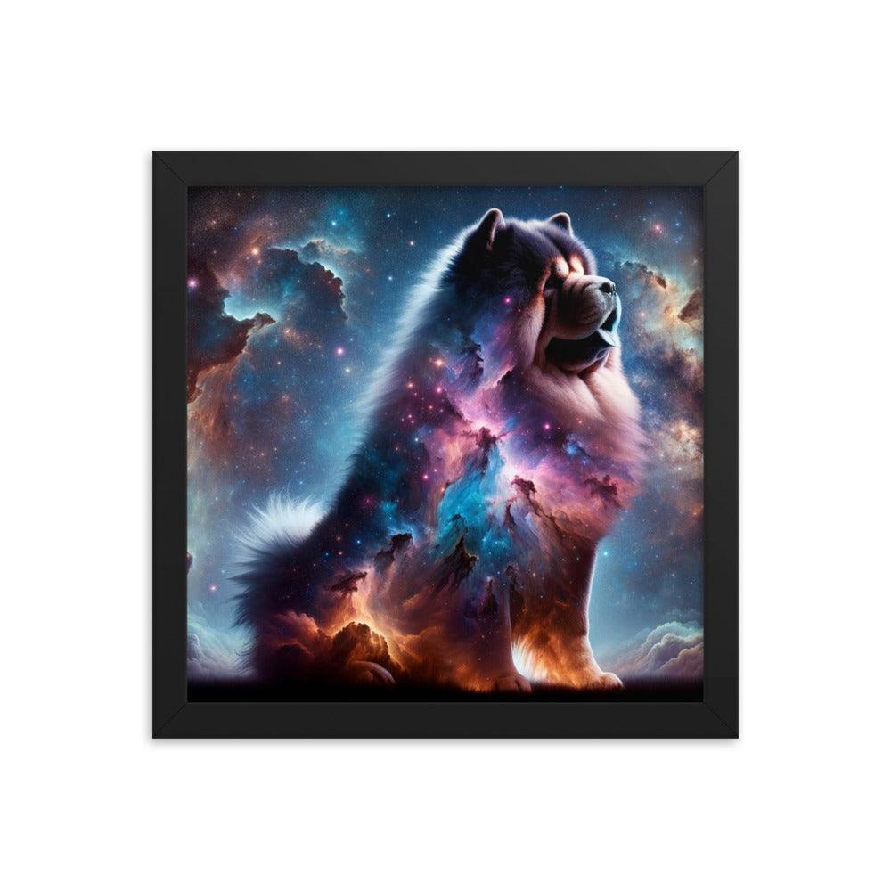 Chow Chow Cosmic Art Ethereal Stars and Nebulae Integration Framed Poster - Oh Posters