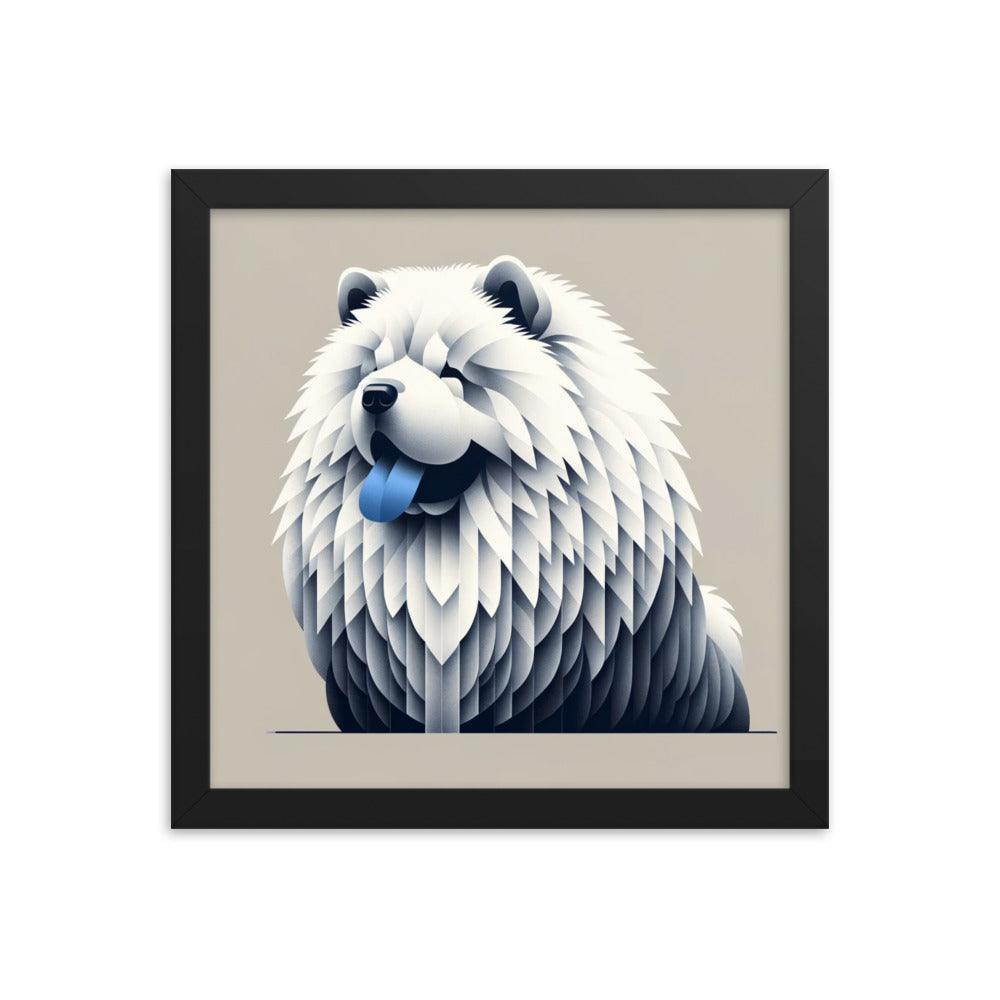 Chow Chow Modern Geometric Art Framed Poster - Oh Posters