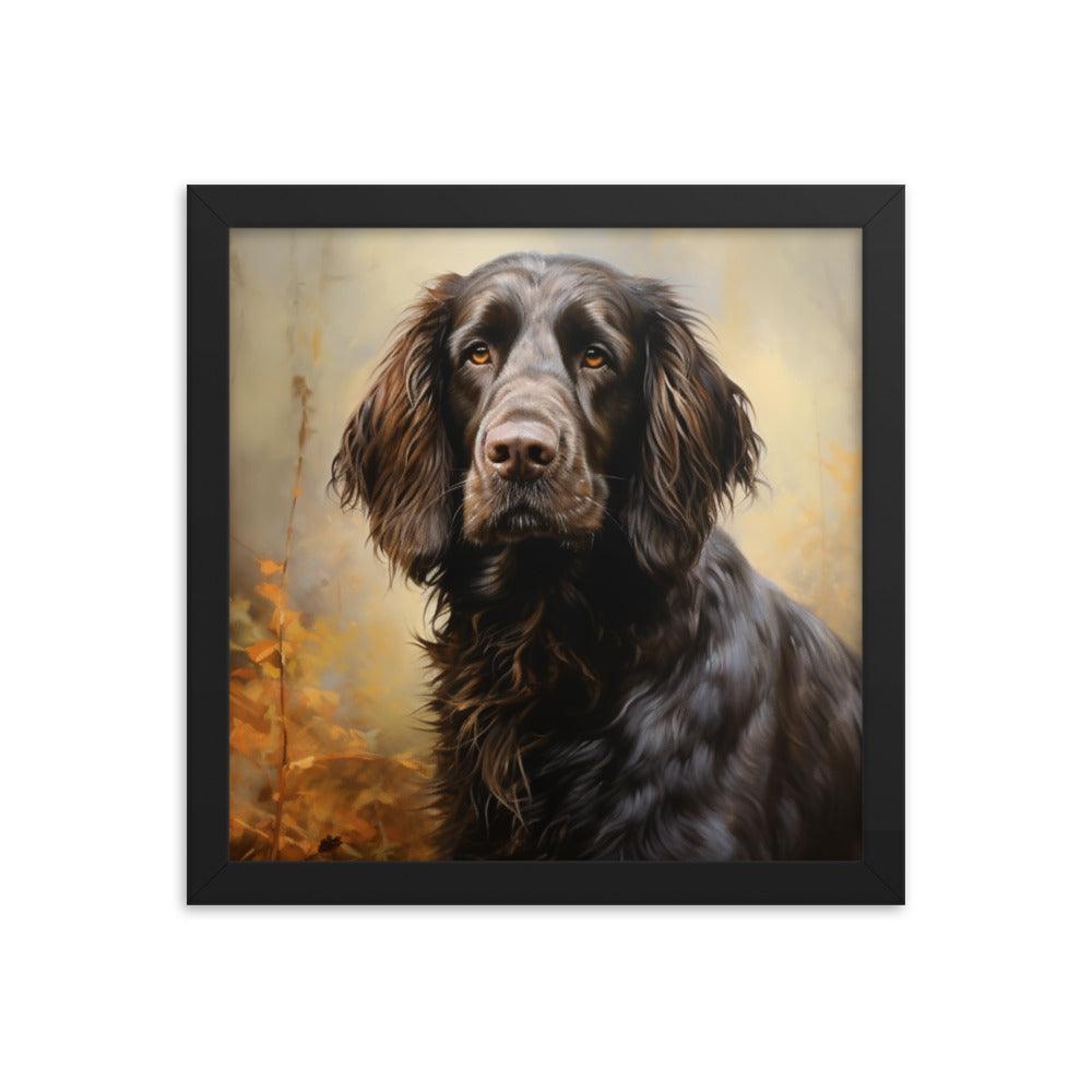 German Longhaired Pointer Majestic Stance Portrait Framed Poster - Oh Posters