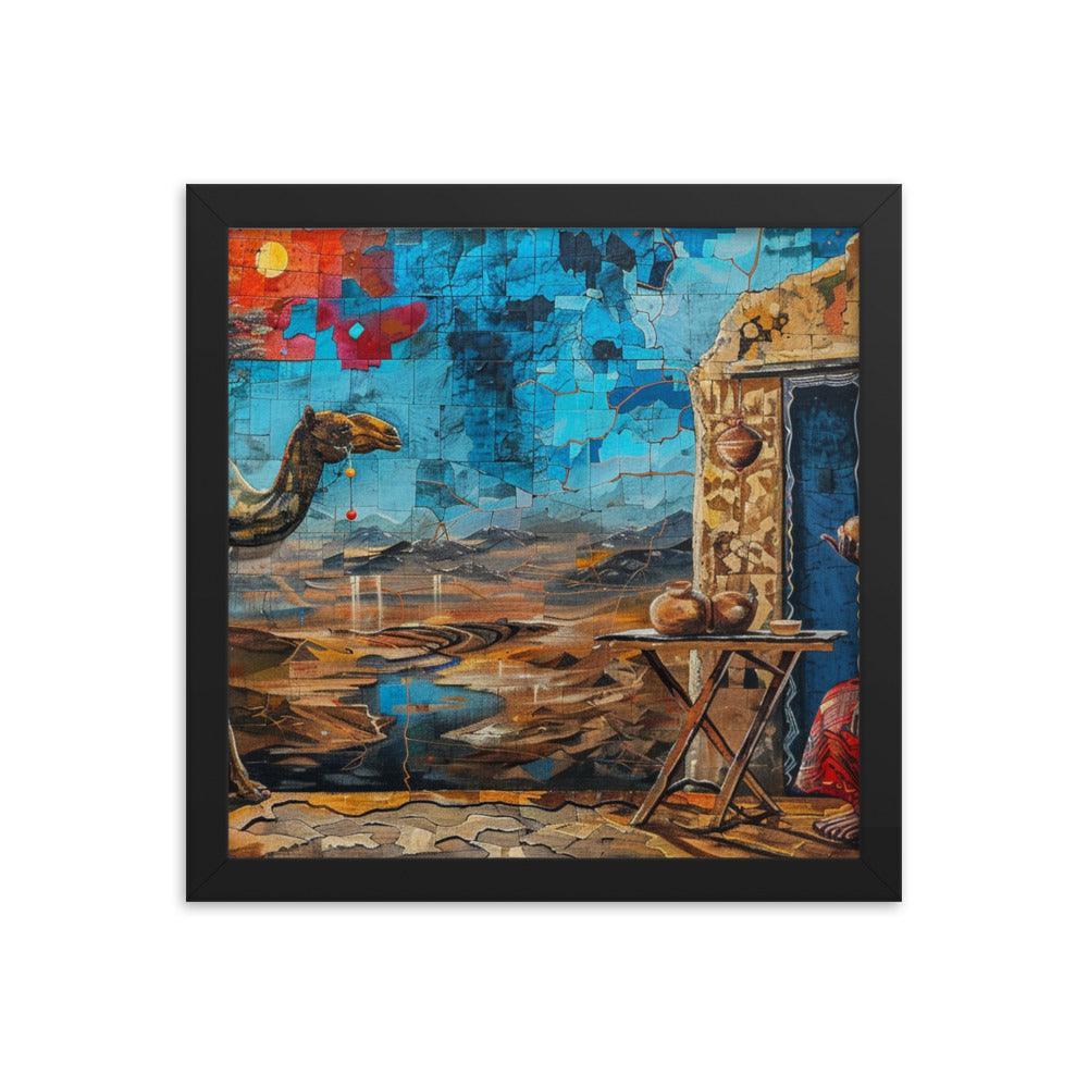 Eritrean Desert Life Colorful Mural Framed Poster - Oh Posters