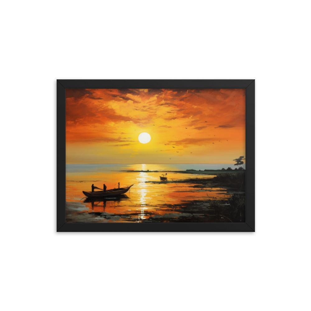 Cape Verde African Beach Sunset Realistic Framed Poster - Oh Posters