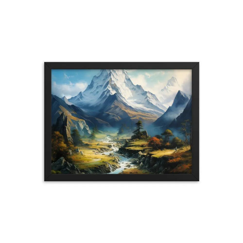 Himalayas Mountain Snow Landmark Framed Poster - Oh Posters