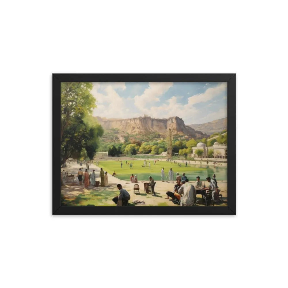 Pakistan Park Cricket-Ground Painting Framed Poster - Oh Posters