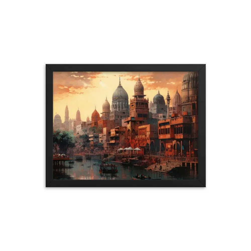 Indian Skyscraper City Painting Framed Poster - Oh Posters