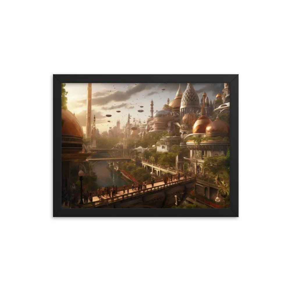 Futuristic Indian City Framed Poster - Oh Posters