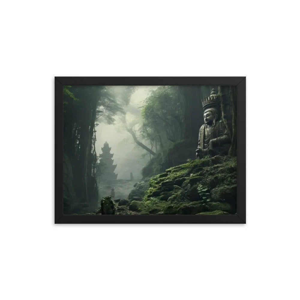 India Zen Forest Buddhism Natural Framed Poster - Oh Posters