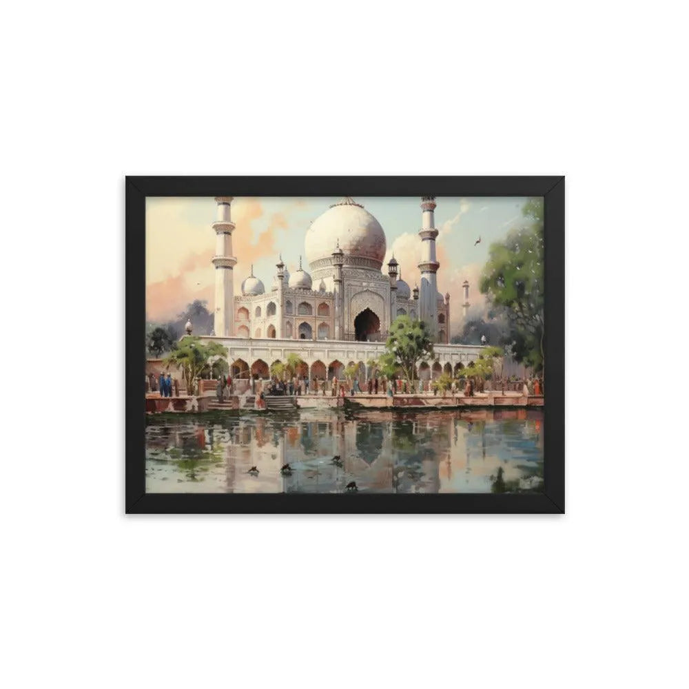 India Mosque Painting Framed Poster - Oh Posters