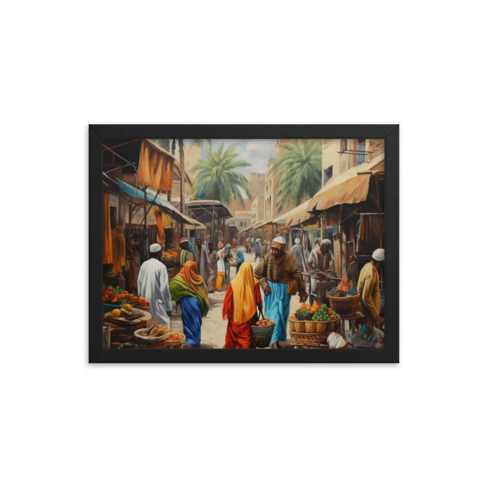 Egyptian Street Market Painting Framed Poster - Oh Posters