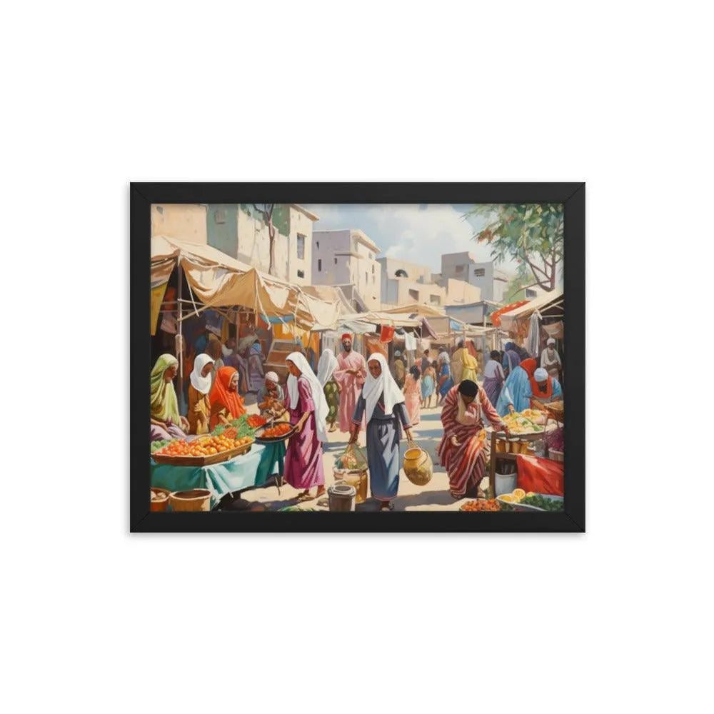 Egyptian Street Market Painting Framed Poster - Oh Posters