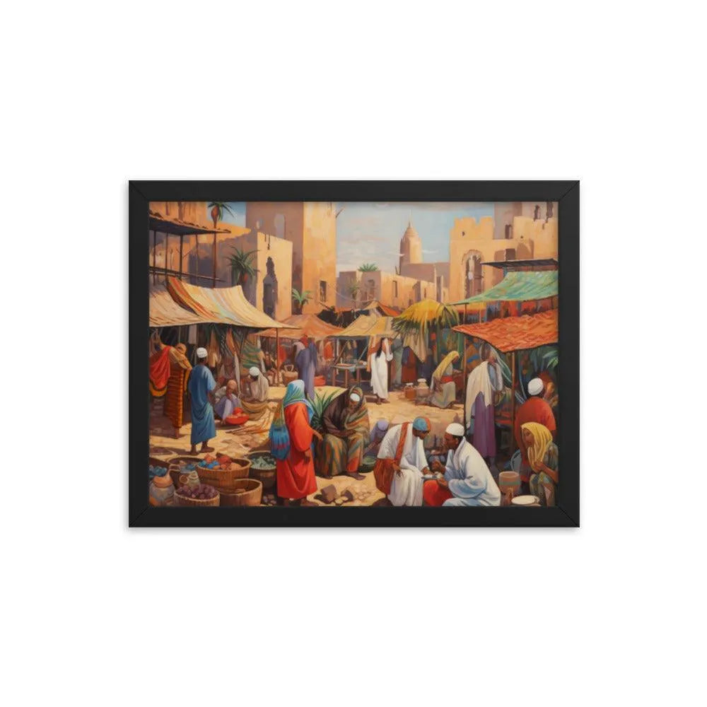 Egyptian Street Market Painting Framed Poster - Oh Posters