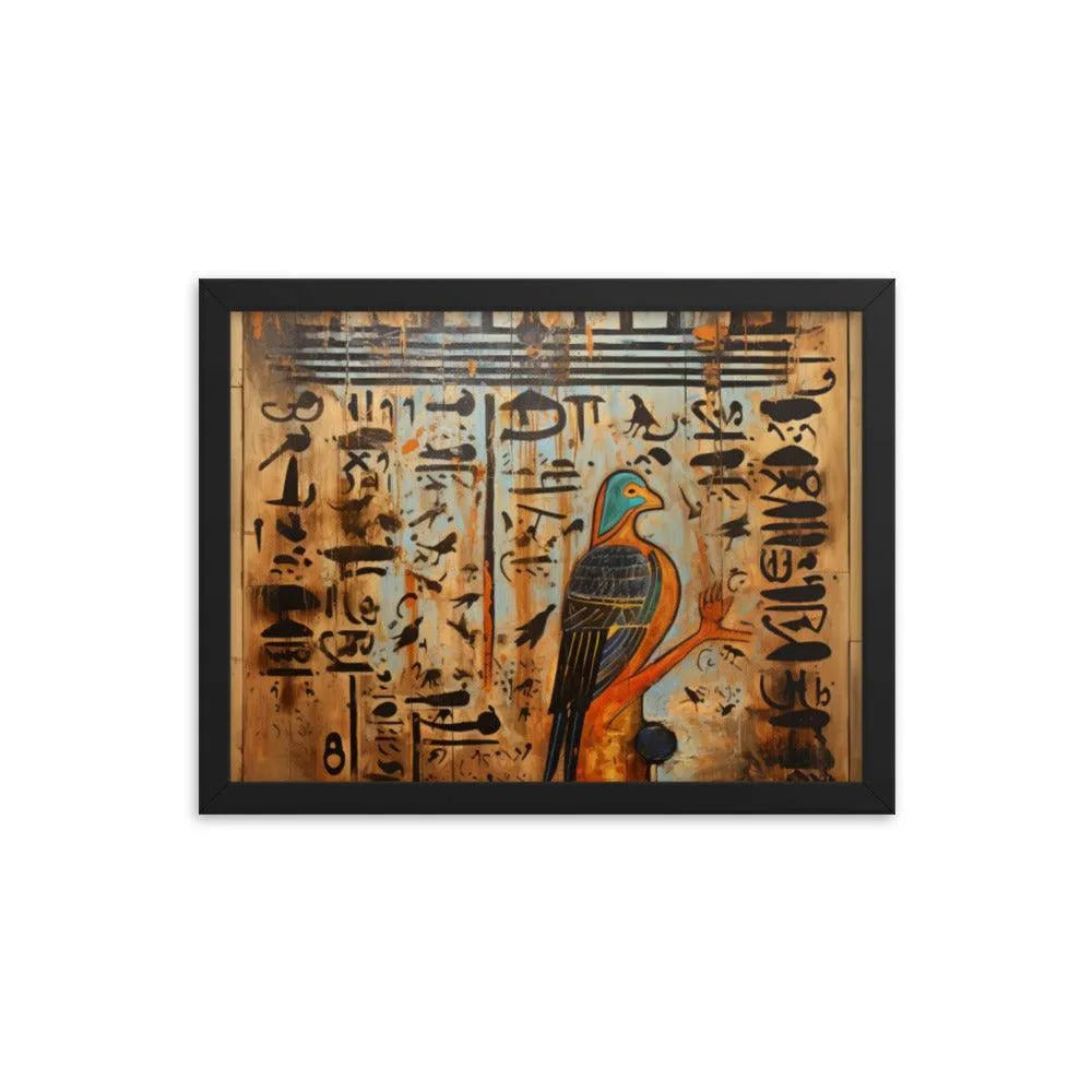 Hieroglyphic Calligraphy Ancient Egypt Framed Poster - Oh Posters