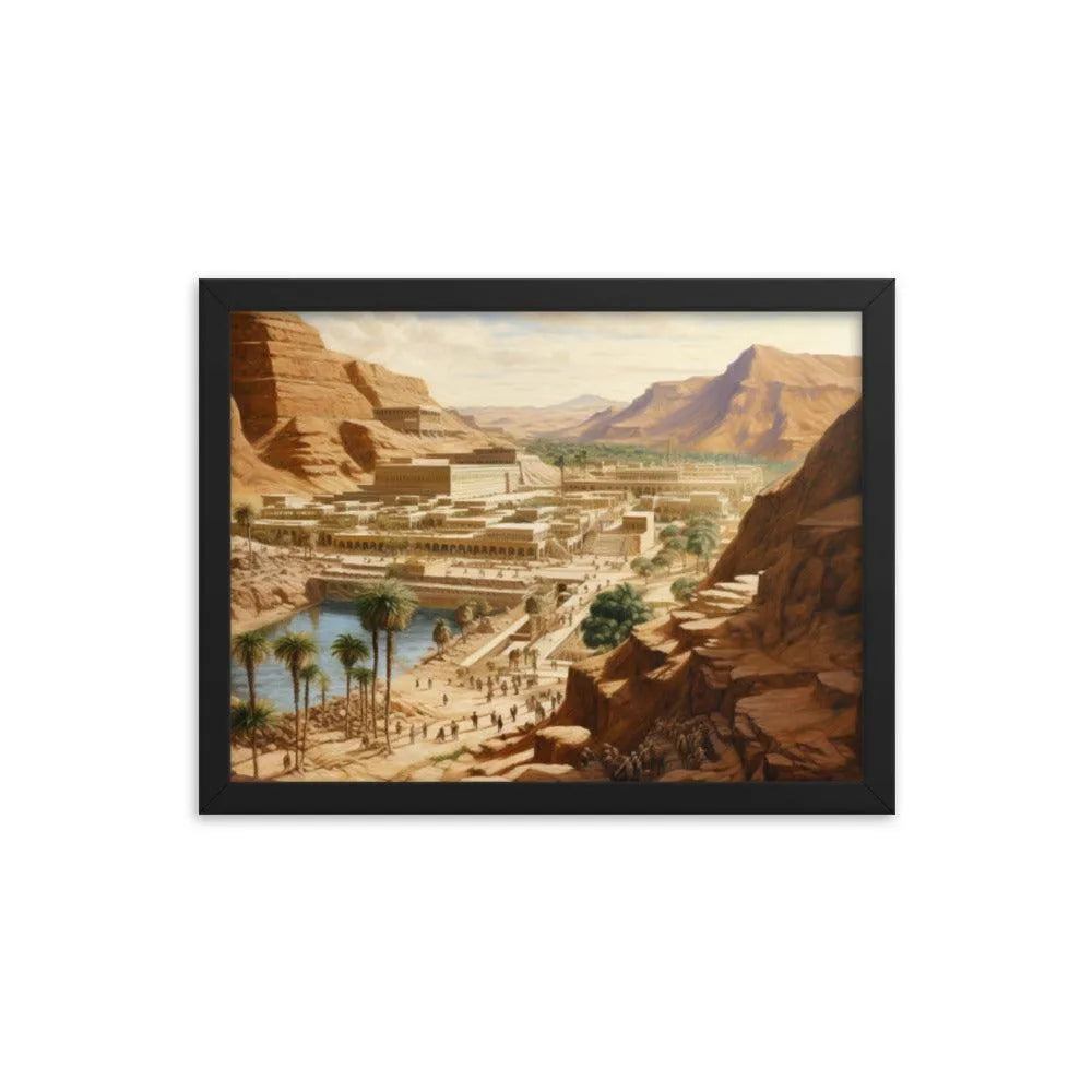 The Valley of the Kings Ancient Egypt Landmark Painting Framed Poster - Oh Posters